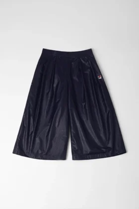 Midnight Blue Pleated Flared Pants