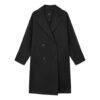 Milano Solid Color Mid-Length Knitted Coat "Black"