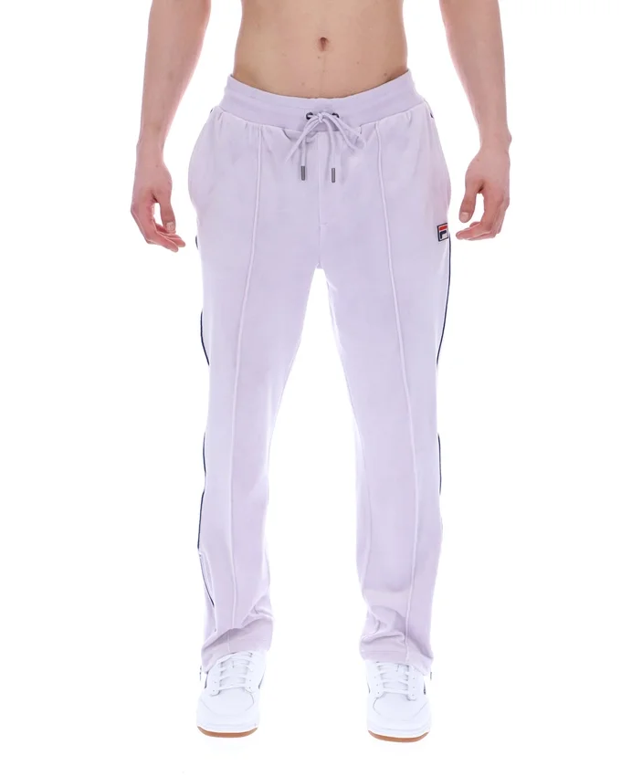 Misty Lilac Fio Velour Straight-Leg Jogger