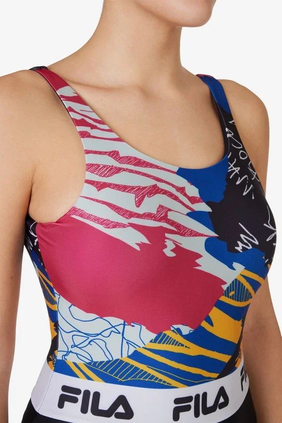 Multi Allover Print Bodysuit