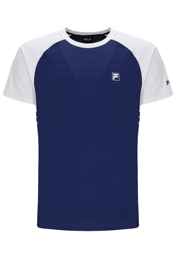 Navy Unisex Round Neck Tennis T-Shirt