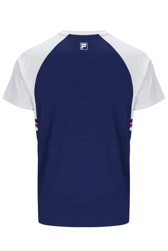Navy Unisex Round Neck Tennis T-Shirt