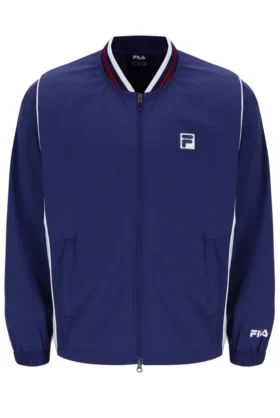 Navy Unisex Tennis Warm-Up Jacket