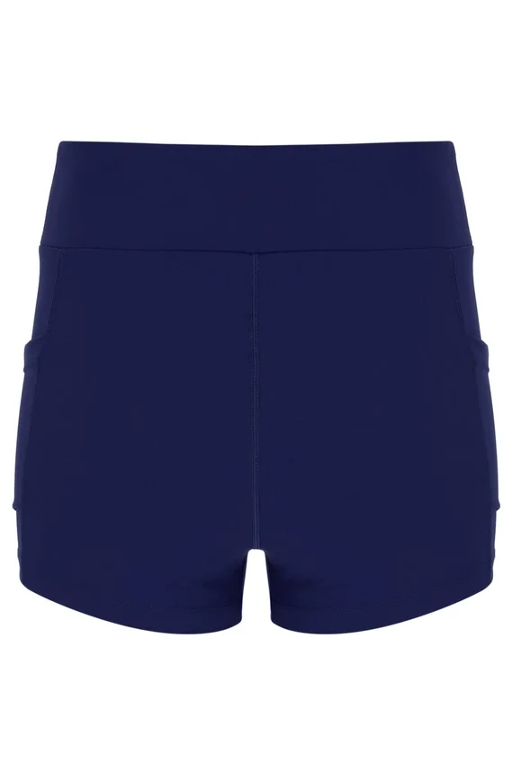 Navy Women’s Mesh Jersey Dress with Inner Shorts