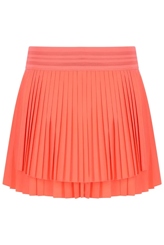 Neon Orange Women’s Pleated Wrap Tennis Skirt
