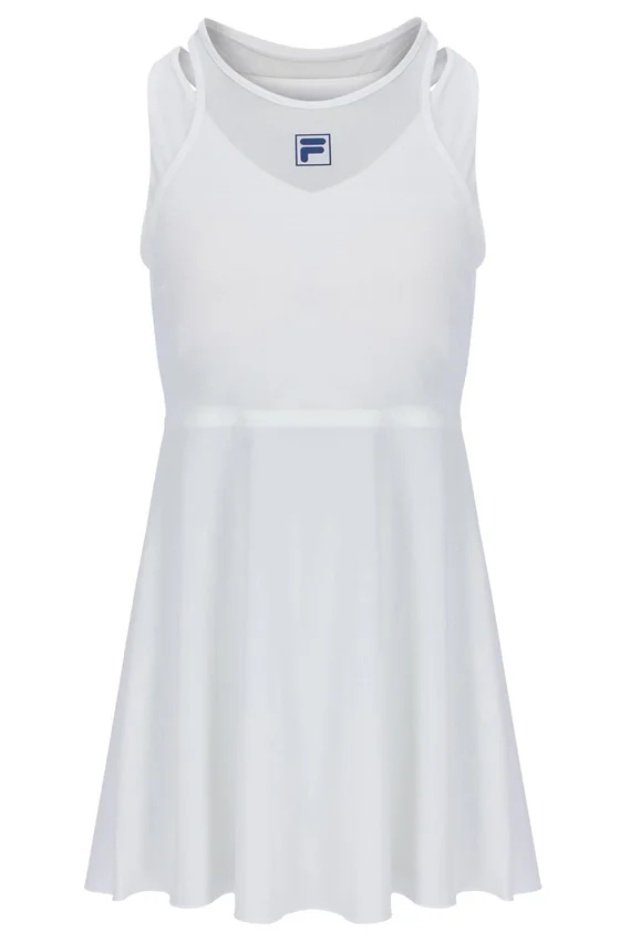 Off White Women’s Mesh Jersey Dress with Inner Shorts