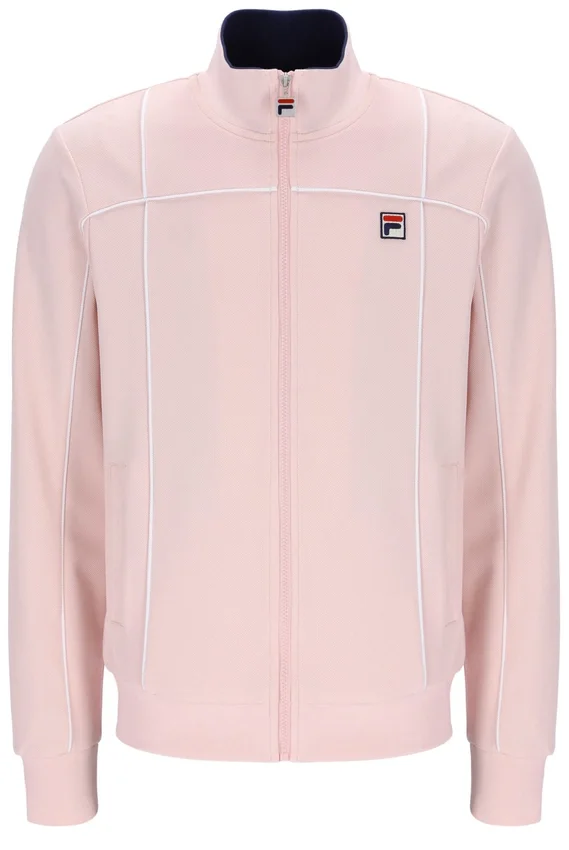 Pale Pink Armando Contrasting Piping Track Top