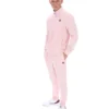 Pale Pink Armando Contrasting Piping Track Top
