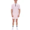 Pale Pink BB1 Classic Vintage Striped Polo