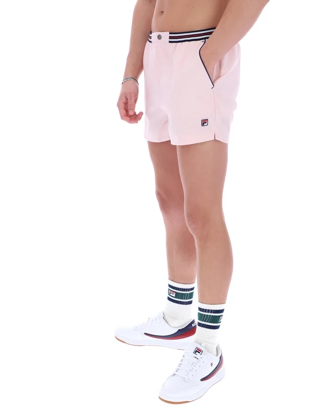 Pale Pink High Tide Terry Pocket Stripe Shorts