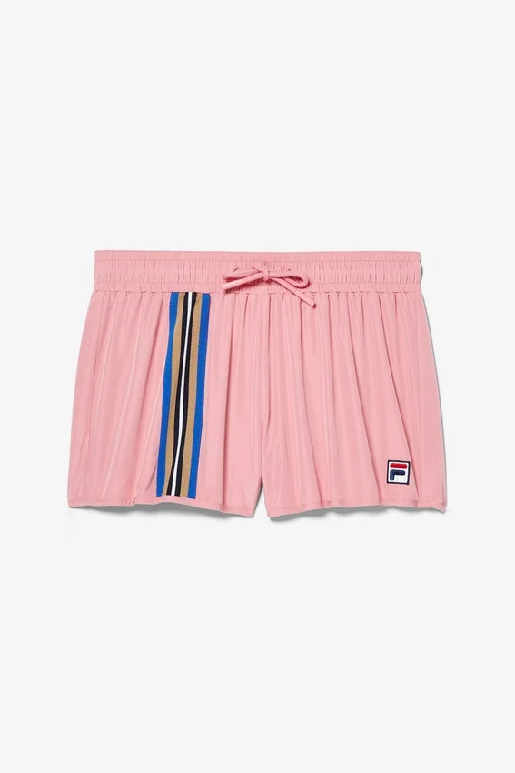 Pink Tape Detail Shorts