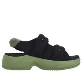 Puff Sandals “Black Green”