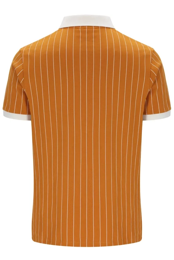 Pumpkin Spice BB1 Classic Vintage Striped Polo