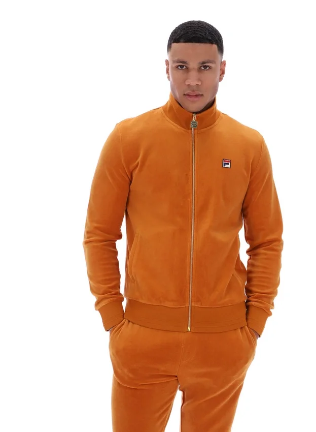 Pumpkin Spice Nero Velour Track Top