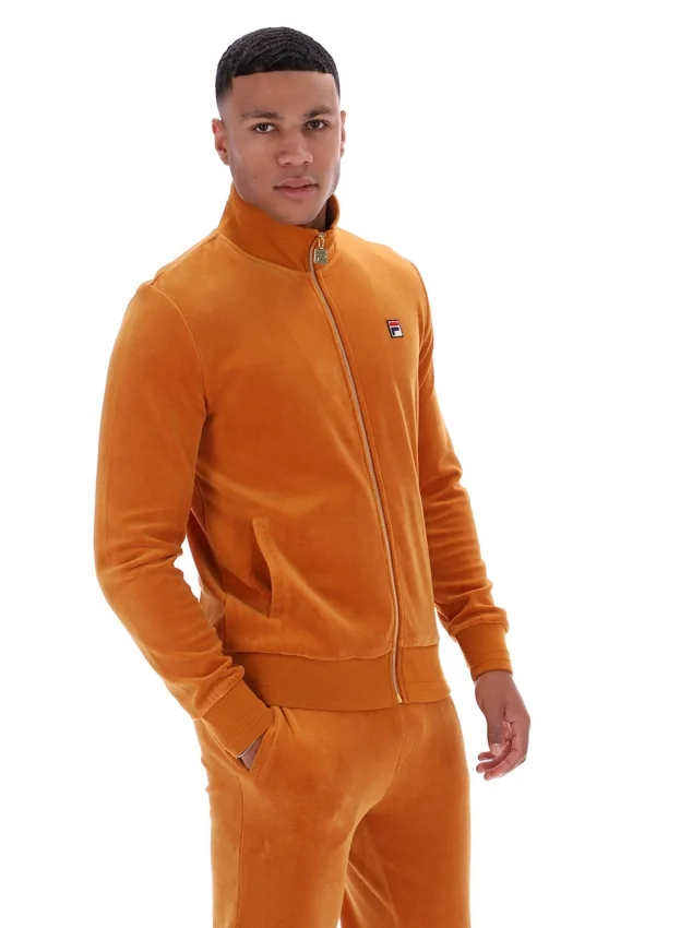Pumpkin Spice Nero Velour Track Top