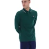 Rain Forest Monte Tipped Collar Long Sleeve Polo