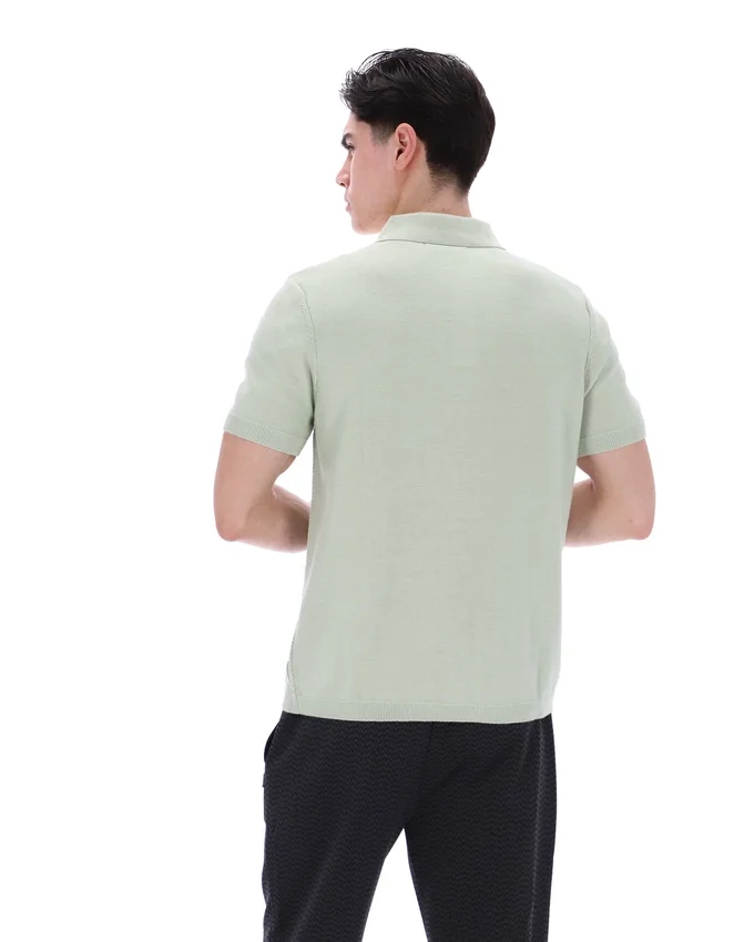 Sea Foam Barns Knitted Polo