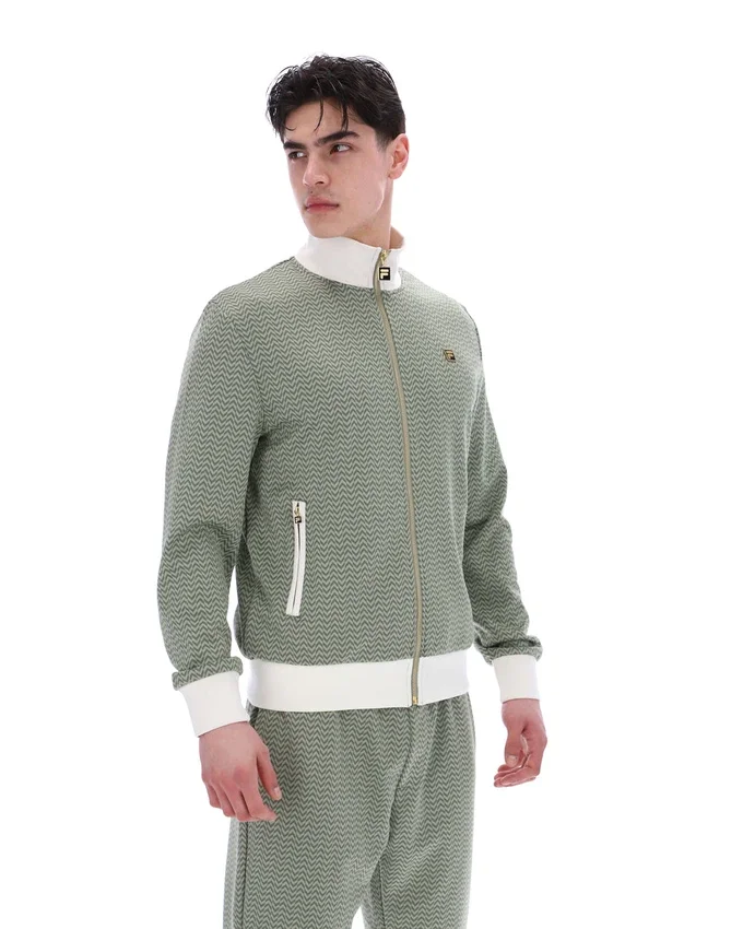 Sea Foam Mathers Herringbone Track Top