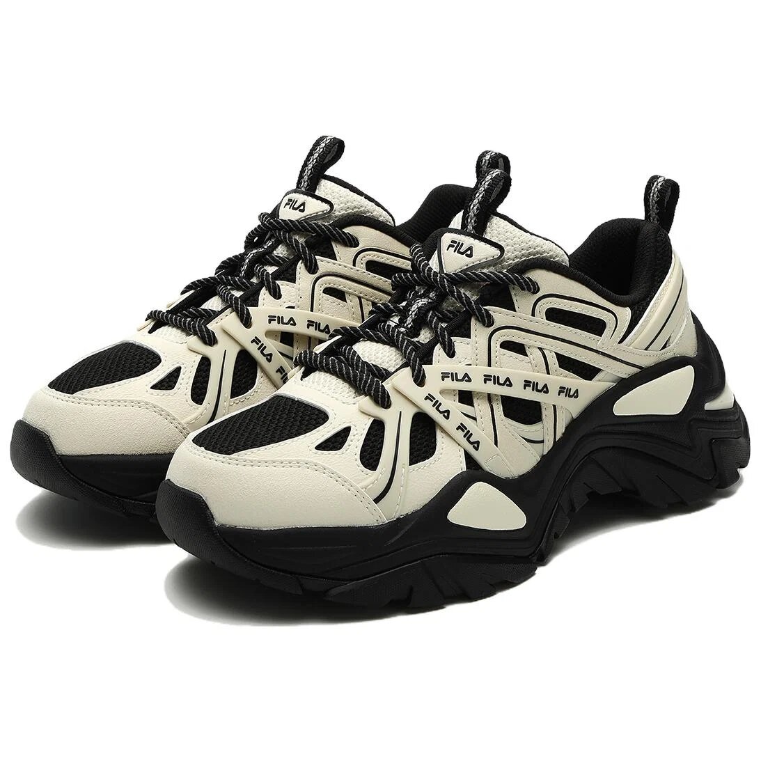 Sofia Sneakers "Beige Black"