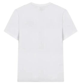 Solid Color Letter Printed T-Shirt “White”