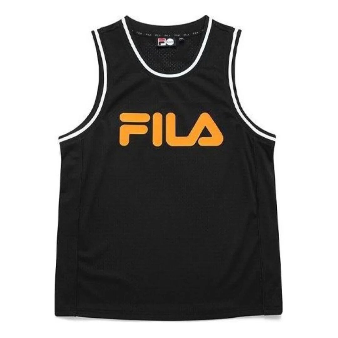 Solid Sleeveless T-Shirt "Black Yellow"