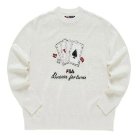 Sport Graphic Sweater "White Black"