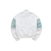 Sports Contrasting Colors Stand Collar Pullover Half Zipper Hoodie White