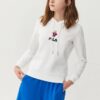 Sports Pullover Long Sleeves Hoodie White