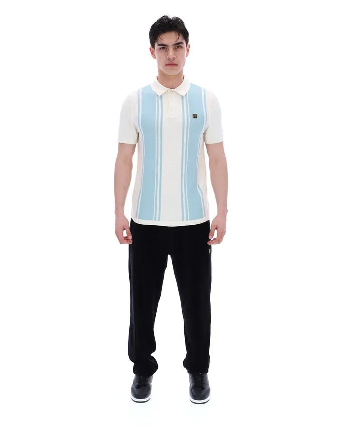 Sterling Blue Buddy Bowling Style Knitted Polo