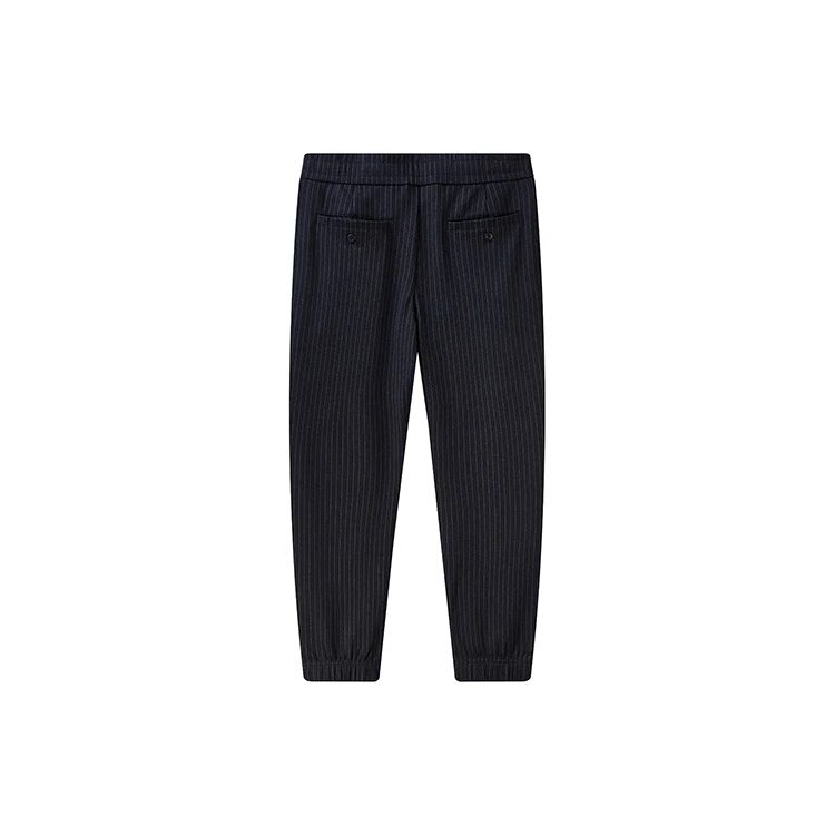 Stripe Straight Knit Casual Long Pants Blue