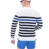 Striped Rakulan Crochet Knitted Sweatshirt