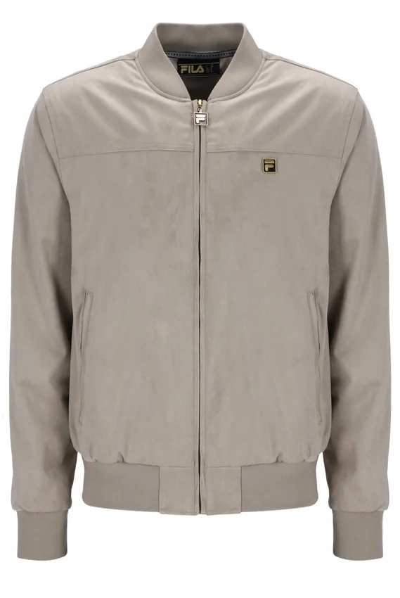 Vintage Khaki Dean Full Zip Faux Suede Jacket