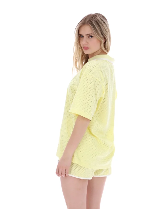 Wax Yellow Vernazza Football Collar Tee