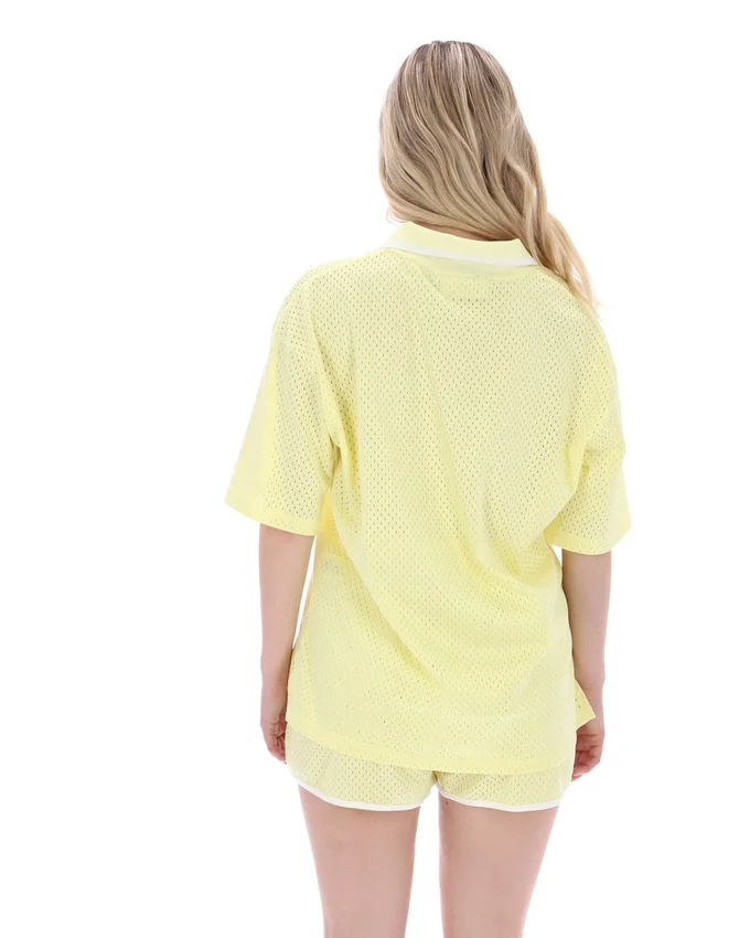 Wax Yellow Vernazza Football Collar Tee