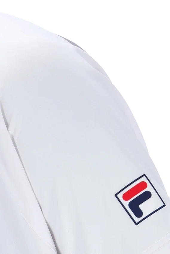 White Backspin Tennis Short Sleeve Top