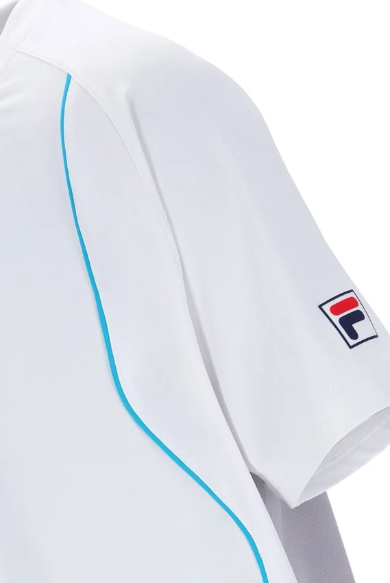 White Backspin Tennis Short Sleeve Top