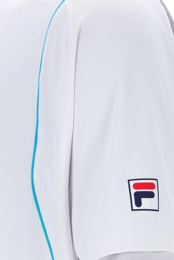 White Backspin Tennis Short Sleeve Top