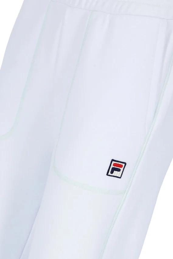 White Contrast Stitch Unisex Sweatpants