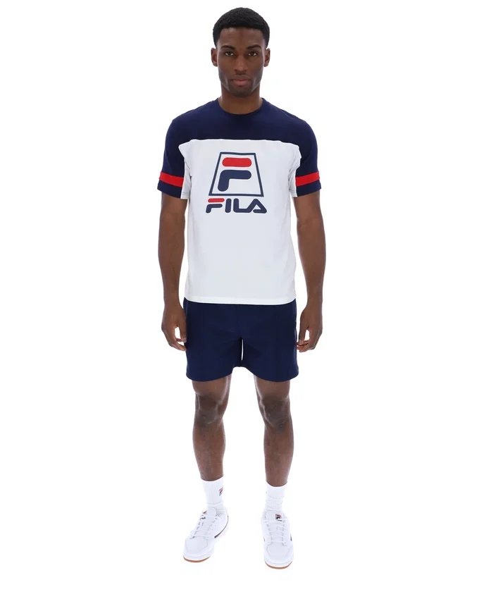 White Damon Cut and Sew Tee