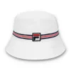 White Heritage Stripe Bucket Hat