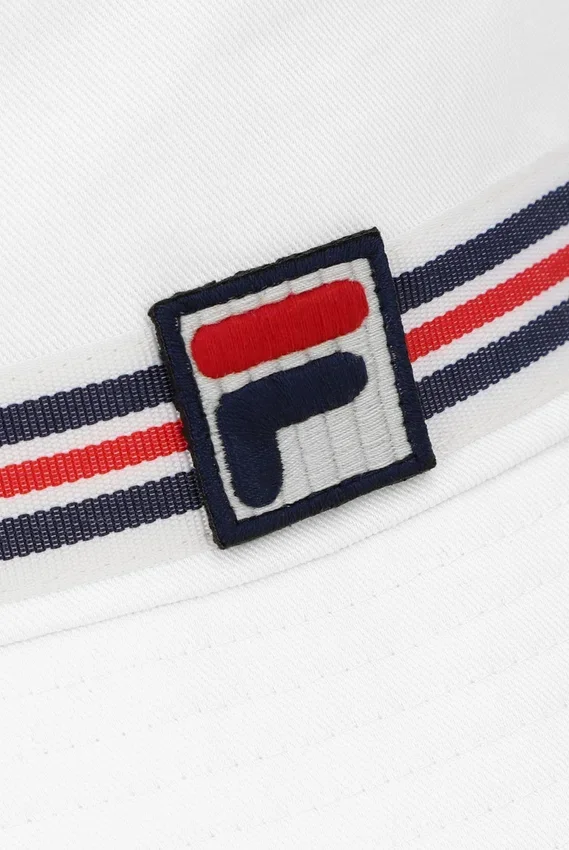 White Heritage Stripe Bucket Hat
