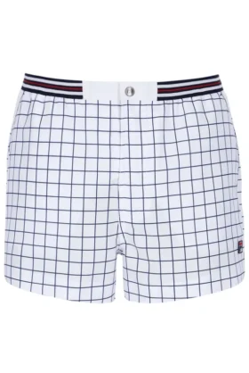 White High Tide Terry Pocket Stripe Shorts