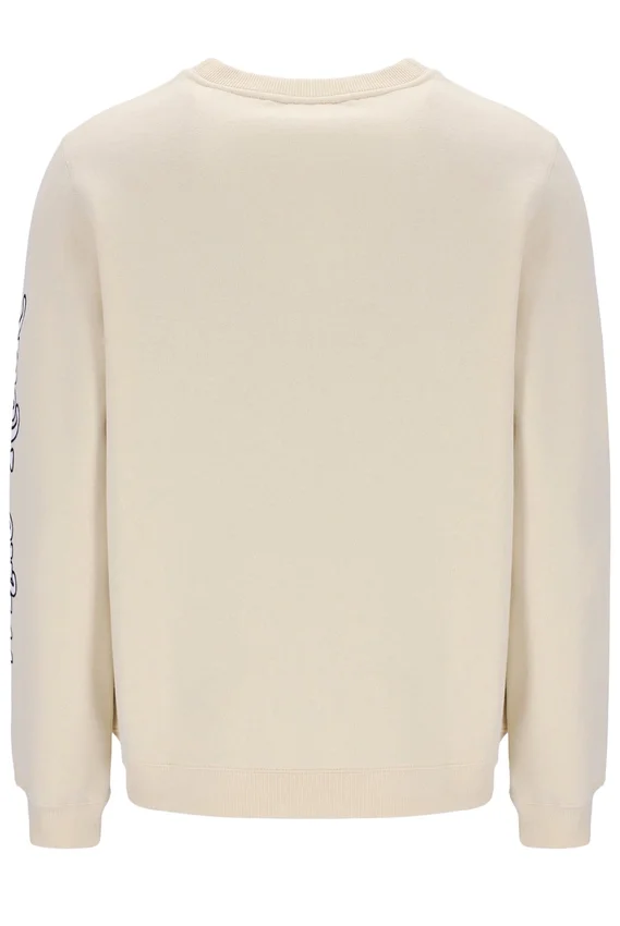 White Len Graphic Crew Sweatshirt
