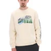 White Len Graphic Crew Sweatshirt