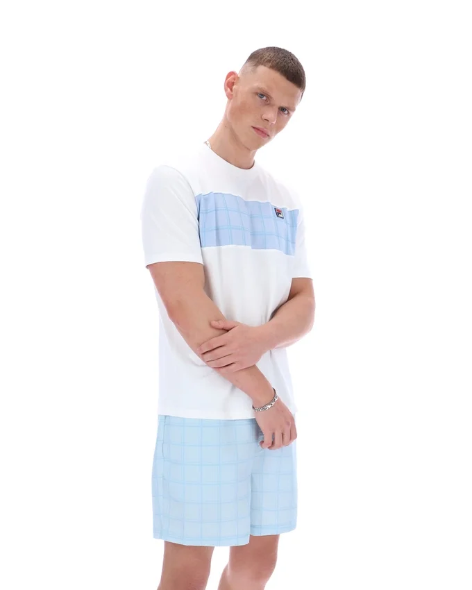 White Mano Cut and Sew Panel Tee