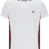 White Men’s Round Neck Tennis T-Shirt