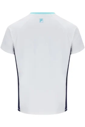 White Men’s Round Neck Tennis T-Shirt