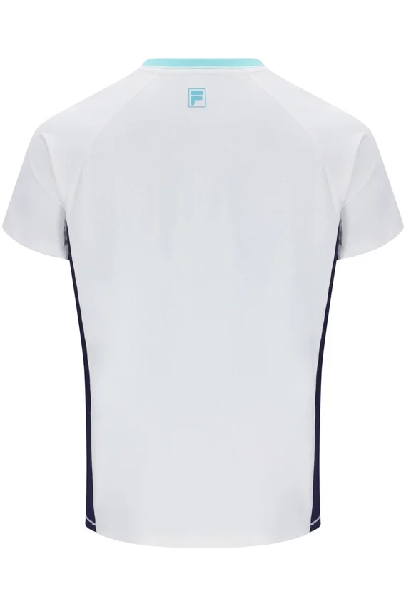 White Men’s Round Neck Tennis T-Shirt