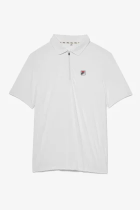 White Short Sleeve Tennis Polo