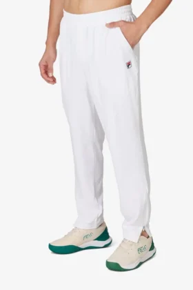 White Tennis Court Track Pant